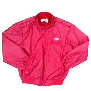 Upstream Racing Jacket Vintage RED Windbreaker Team Wagner Large